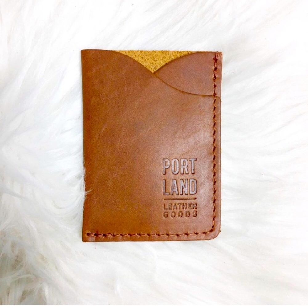 Portland Leather Goods Honey Minimalist Card Holder